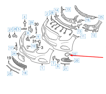 NEW MB E-CLASS W212 FRONT BUMPER REAR RIGHT COVER A2128852822 2015 ORIGINAL