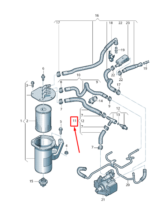 new vw golf vii 5g mk7 fuel line 5q0130307bk original