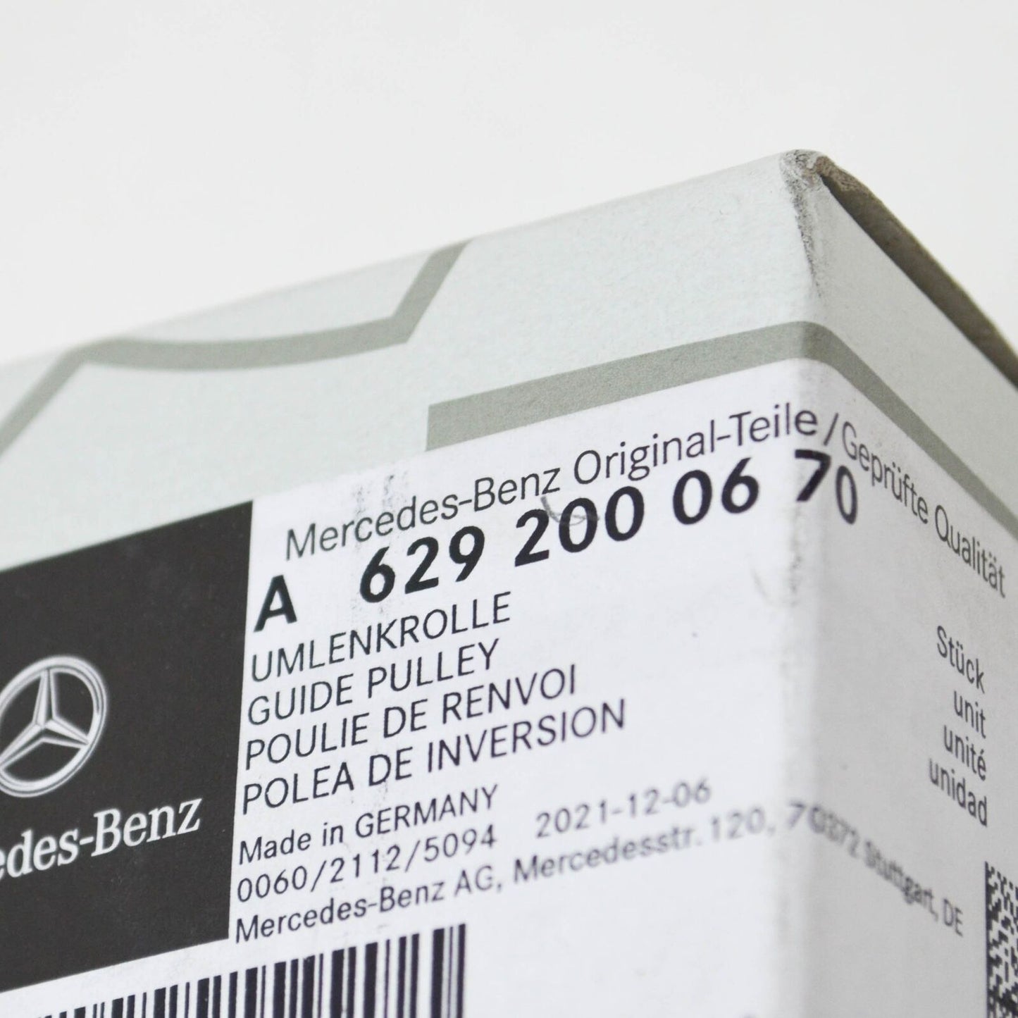 NEW MERCEDES-BENZ M W164 ENGINE TENSIONER BYPASS ROLLER A6292000670 ORIGINAL
