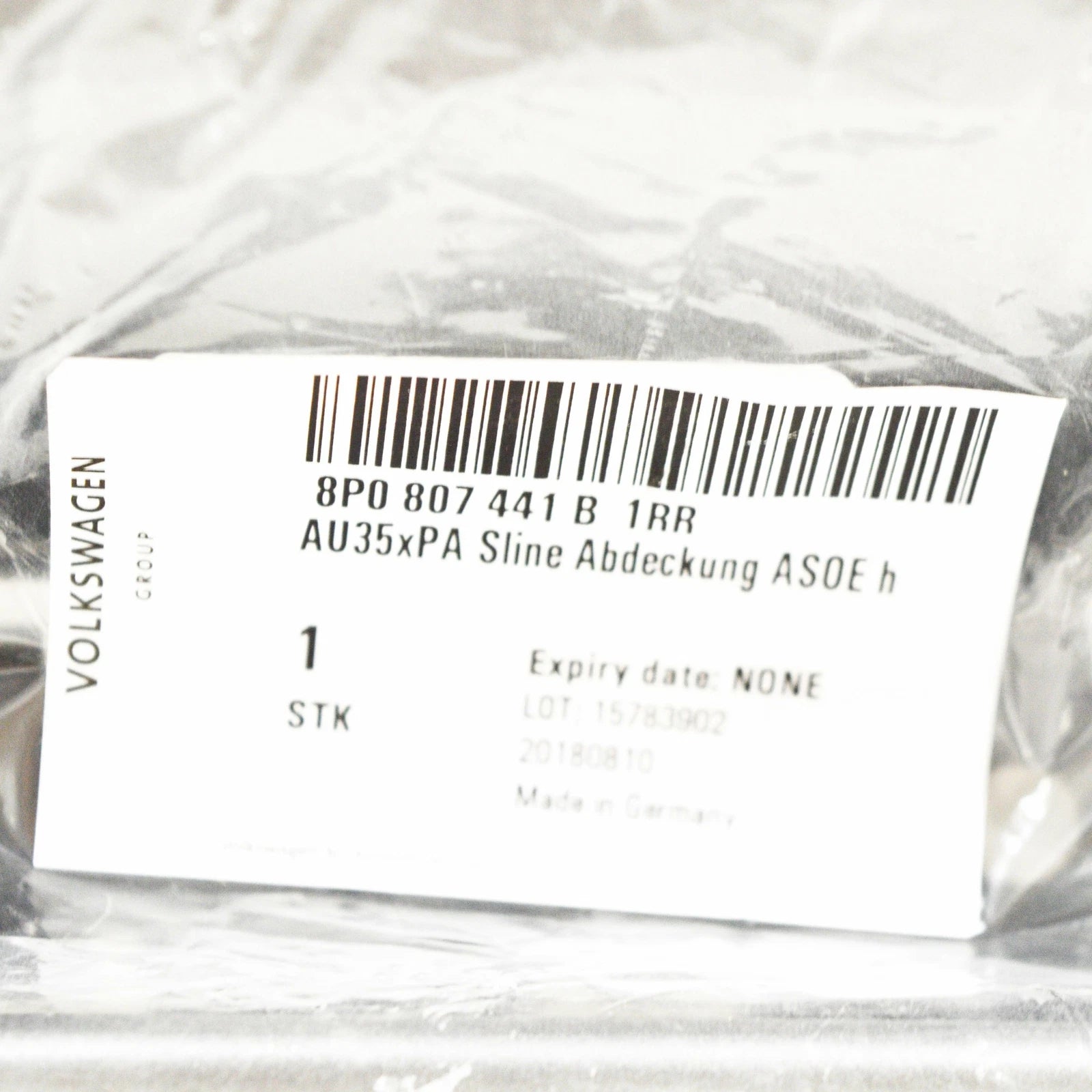 NEW AUDI A3 8P S-LINE REAR BUMPER TOW EYE COVER TRIM GRAY 8P0807441B1RR