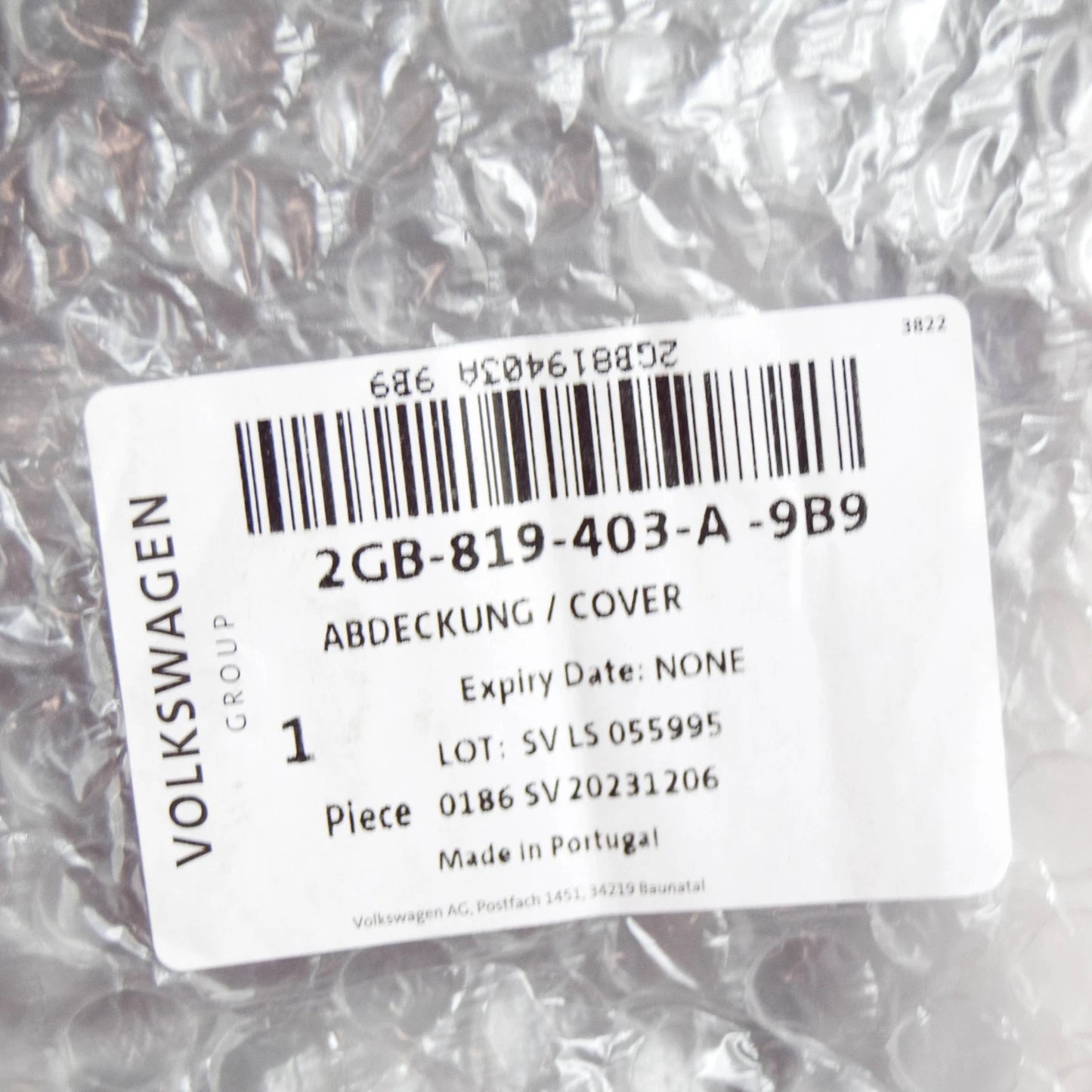 NEW VOLKSWAGEN T-ROC A11 LEFT WATER BOX COVER RHD 2GB819403A9B9 ORIGINAL