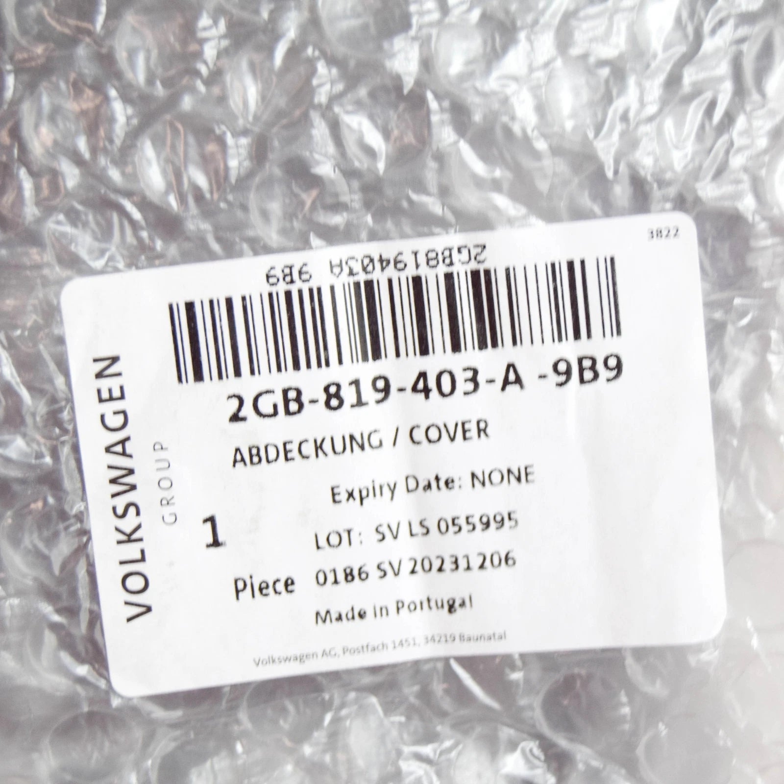 NEW VOLKSWAGEN T-ROC A11 LEFT WATER BOX COVER RHD 2GB819403A9B9 ORIGINAL