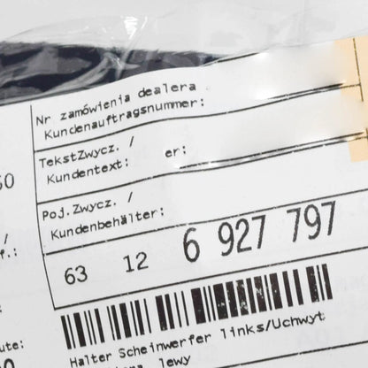 NEW BMW X5 E53 FRONT LEFT HEADLIGHT BRACKET 63126927797 6927797 ORIGINAL