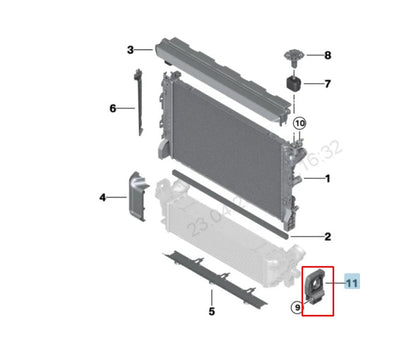 NEW BMW 7 G11 RADIATOR RIGHT SIDE BRACKET 17118632140 8632140 2016 ORIGINAL