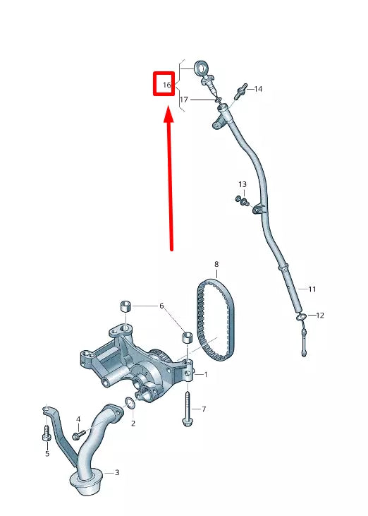 NEW VW CRAFTER 30-35 MINIBUS / PASSENGER 2E OIL DIP STICK 03L115611R ORIGINAL