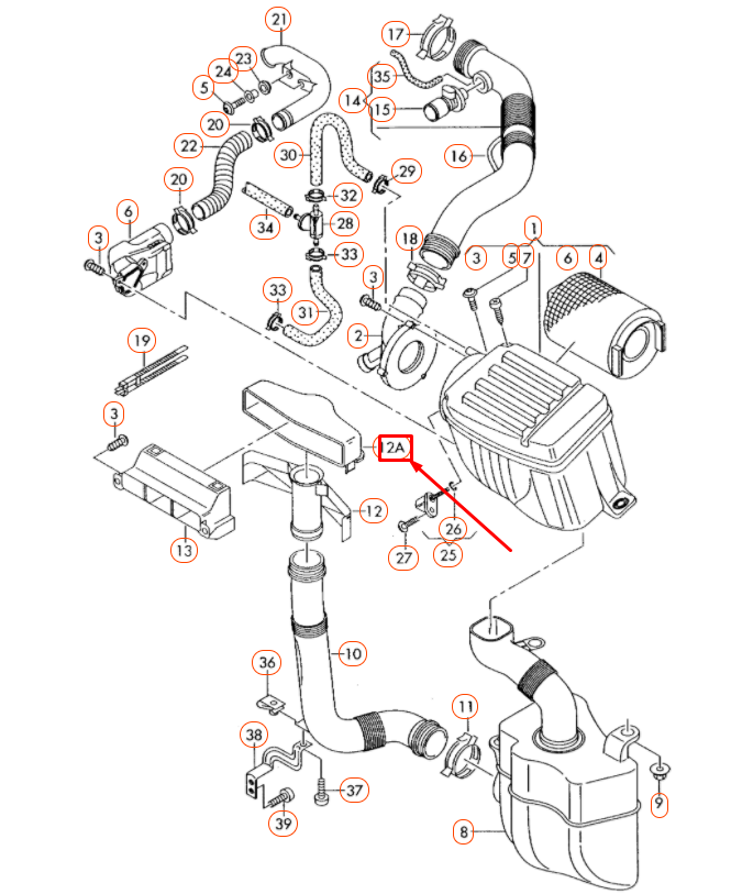 NEW AUDI A3 8P AIR INTAKE DUCT SLIDE VALVE COVER LID 1K0805965D9B9 2008 11598408