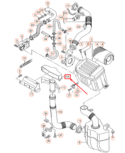 NEW AUDI A3 8P AIR INTAKE DUCT SLIDE VALVE COVER LID 1K0805965D9B9 2008 11598408