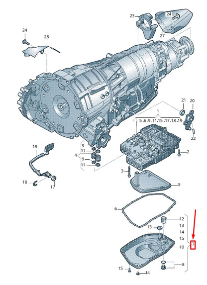 NEW AUDI A5 SPORTBACK 8T TRANSMISSION OIL PAN 0B6321359 ORIGINAL