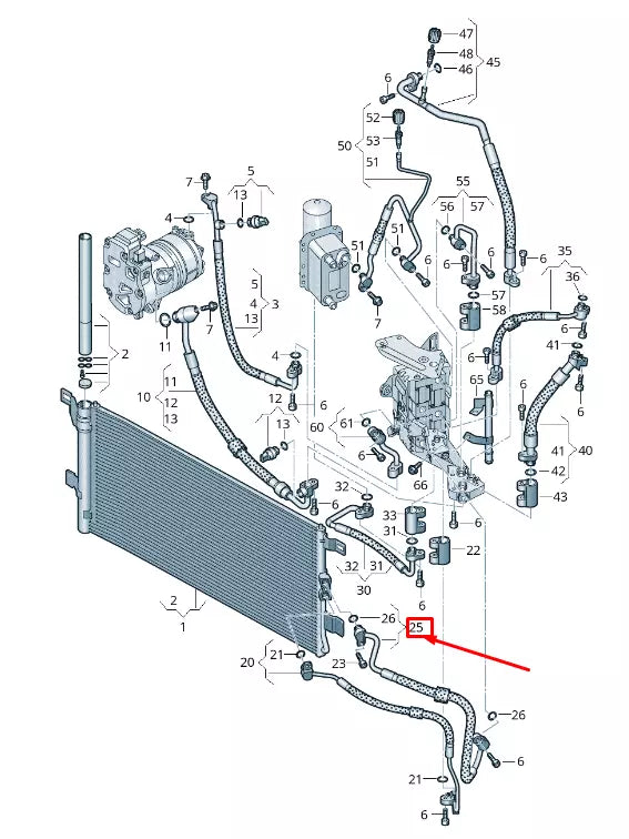 NEW AUDI Q5 FY A/C REFRIGERANT LINE 80A816700 ORIGINAL