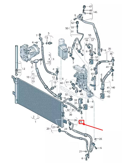 NEW AUDI Q5 FY A/C REFRIGERANT LINE 80A816700 ORIGINAL