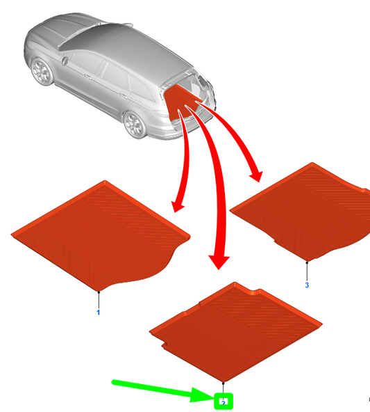new ford mondeo estate mk5 loading compartment mat 2389289 original