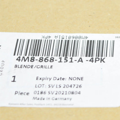 NEW AUDI Q8 RSQ8 FRONT LEFT DOOR LOUDSPEAKER COVER TRIM 4M8868151A4PK ORIGINAL