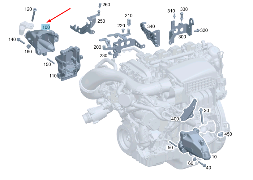 new mercedes-benz e w213 engine carrier right side a2742232004 original
