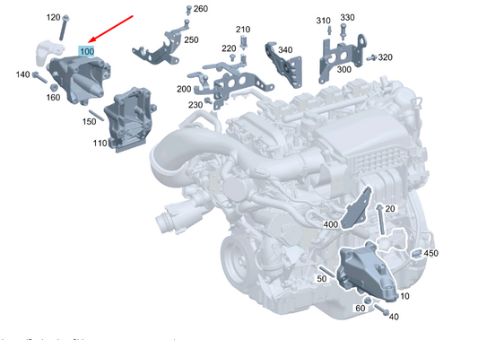 new mercedes-benz e w213 engine carrier right side a2742232004 original