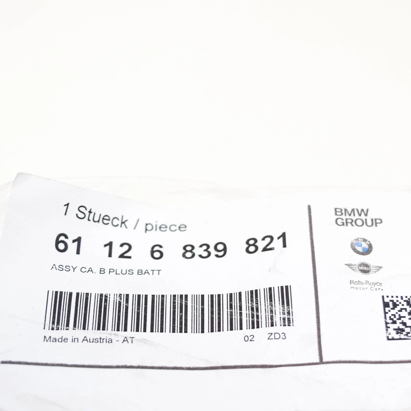 NEW BMW X3 G01 POSITIVE BATTERY CABLE 61126839821 6839821 ORIGINAL