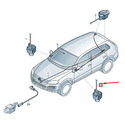 NEW VW TOUAREG 7P EXTERIOR MIRROR CAMERA RIGHT ADAPTER WIRING 7P1971192A