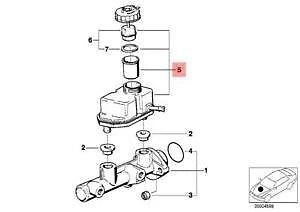 NEW BMW E38 E39 BRAKE FLUID RESERVOIR WITH WARNING SWITCH 1164908 34301164908