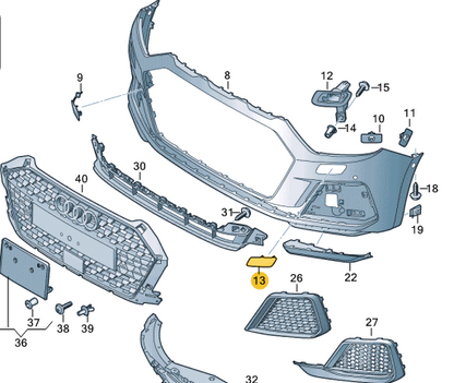new audi a1 sportback gb front right headlight washer cover 82a807754gru