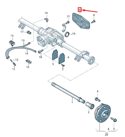NEW VOLKSWAGEN CADDY 2K MK3 REAR AXLE SEAL 2K0525225A