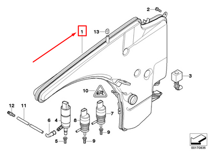 new bmw 3 touring e91 window washer tank 61667238666 7238666 original