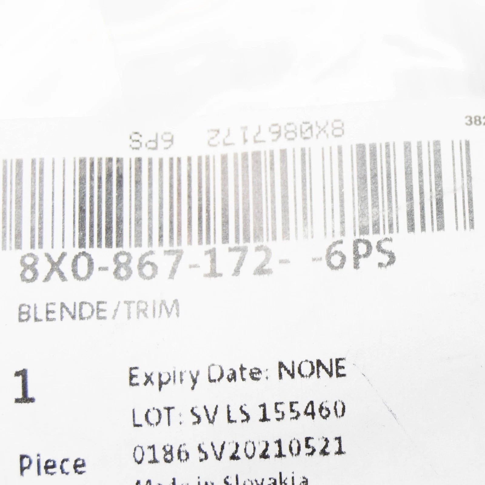 NEW AUDI A1 8X FRONT RIGHT DOOR PULL HANDLE TRIM 8X08671726PS ORIGINAL