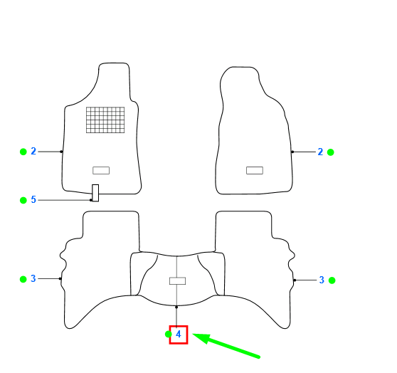 new ford ranger mk2 rear centre floor carper 1502171 6m3j-13052-ca original