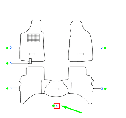 new ford ranger mk2 rear centre floor carper 1502171 6m3j-13052-ca original
