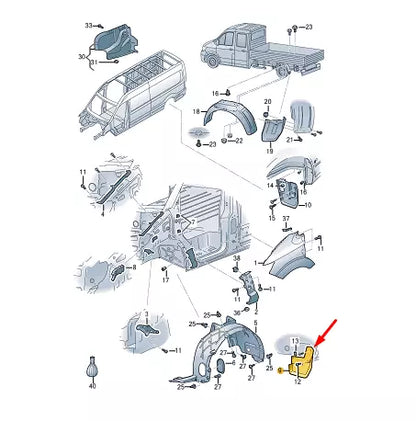 NEW VOLKSWAGEN CRAFTER SZ FRONT RIGHT MUDGUARD FLAP 7C0821810 ORIGINAL