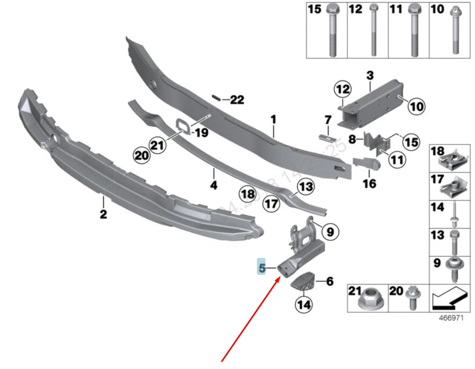 NEW BMW M2 F87 FRONT BUMPER LOWER RIGHT DEFORMATION ELEMENT 51118054314 ORIGINAL