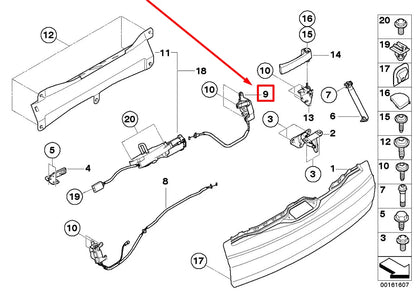 NEW BMW X5 E70 RIGHT TRUNK LID LOCK 51247162147 7162147 ORIGINAL