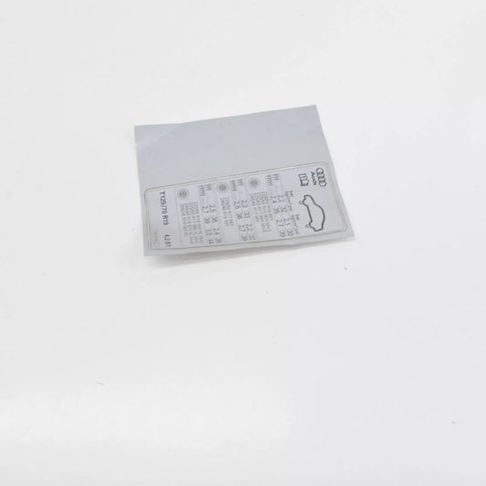 NEW AUDI A4 B8 TYRE PRESSURE DATA PLATE 8K0010502LJ ORIGINAL
