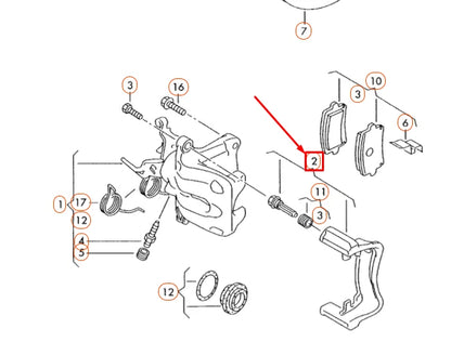 NEW AUDI TT 8J REAR RIGHT BRAKE CALIPER CARRIER 8J0615426D ORIGINAL