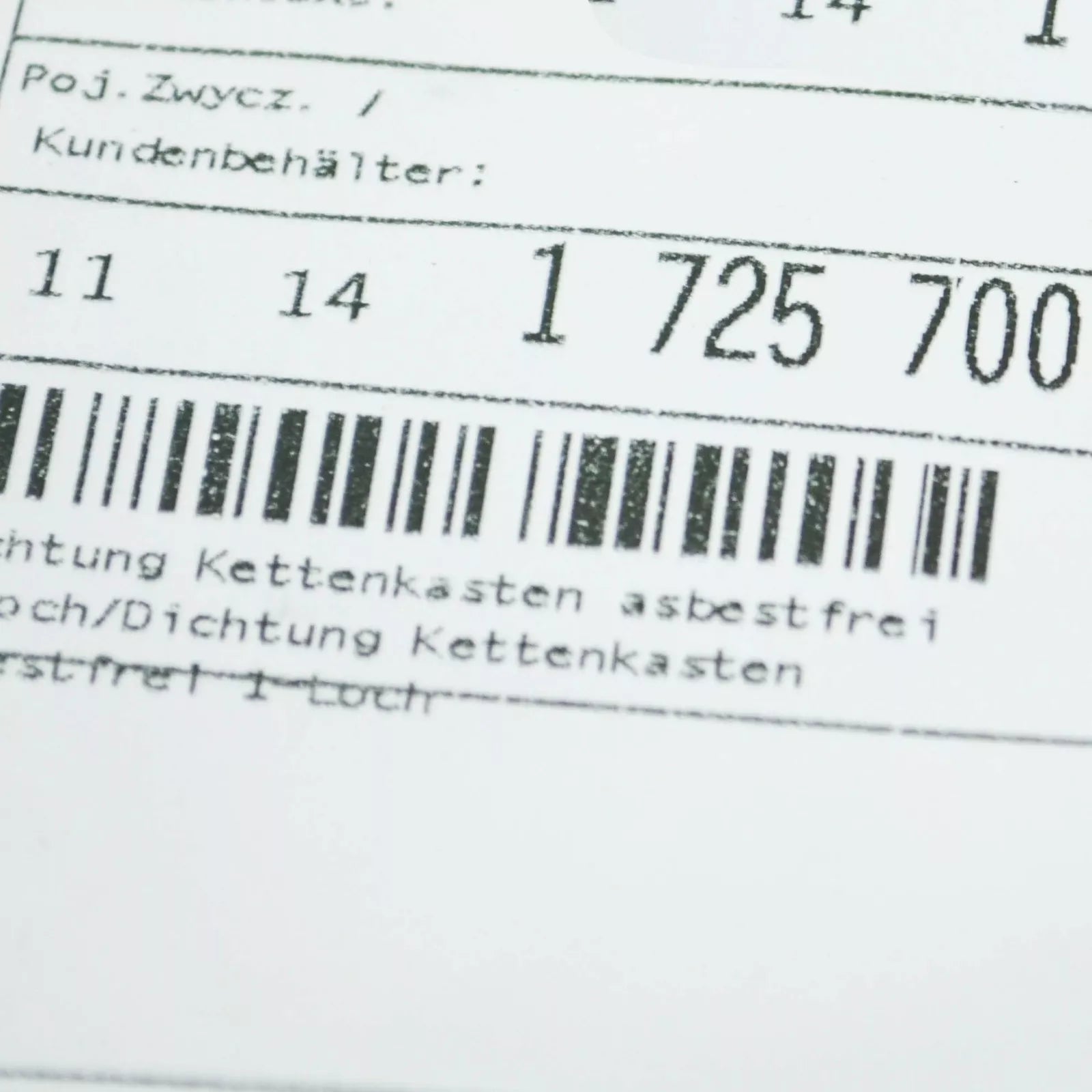 NEW BMW 7 E38 TIMING COVER CASE GASKET ABSESTOS FREE 11141725700 ORIGINAL