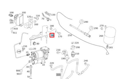 NEW MERCEDES-BENZ S W221 VALVE UNIT HOLDER A2213200243 ORIGINAL