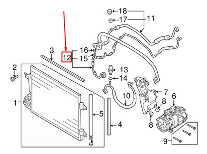 NEW AUDI TT 8J A/C REFRIGERANT HOSE 8J0820741S ORIGINAL