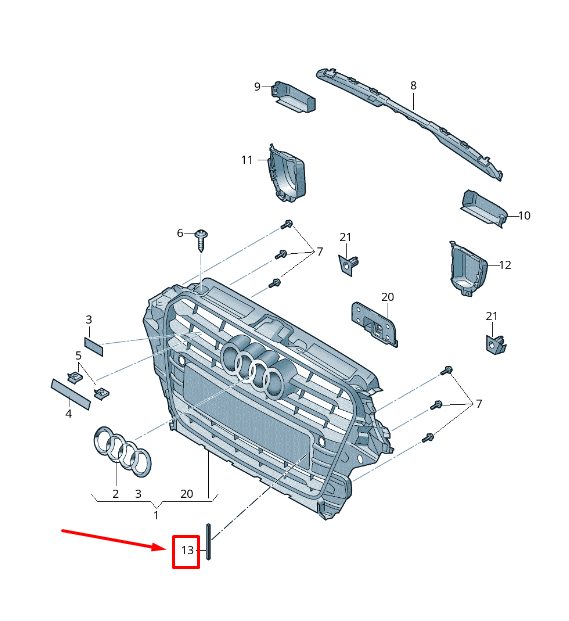 new audi a3 sportback 8v front sealing foam tape 8v0807674 original