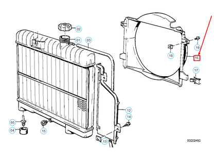 new bmw 5 e28 radiator fan shroud 17111177650 1177650 original