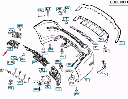 NEW MERCEDES-BENZ GLK-CLASS X204 REAR RIGHT BUMPER BRACKET A2048855465