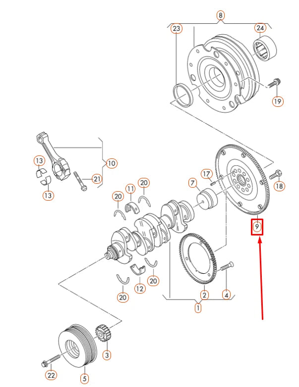 NEW AUDI A4 B8 CLUTCH PLATE 06E105323T ORIGINAL
