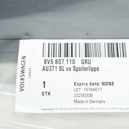 NEW AUDI A3 8V FRONT SPOILER 8V5807110GRU