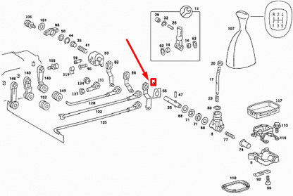 NEW MERCEDES-BENZ G W461 FLOOR SHIFT 4TH AND 5TH SPEED LEVER A2012600837