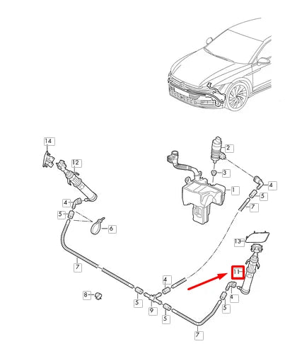 NEW VOLKSWAGEN ARTEON 3H7 LEFT HEADLIGHT WASHER SPRAY NOZZLE 3G8955103
