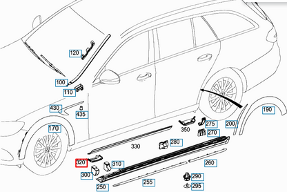 NEW MERCEDES-BENZ E W124 LEFT WINDSCREEN NOZZLE JET A12486015477007 ORIGINAL