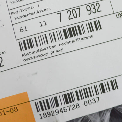 NEW BMW 5 F10 FRONT RIGHT BUMPER BRACKET 7207932 51117207932 ORIGINAL