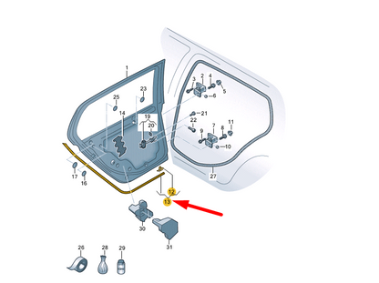 NEW VOLKSWAGEN GOLF MK8 REAR RIGHT OUTER DOOR SEAL 5H4839700A9B9 ORIGINAL