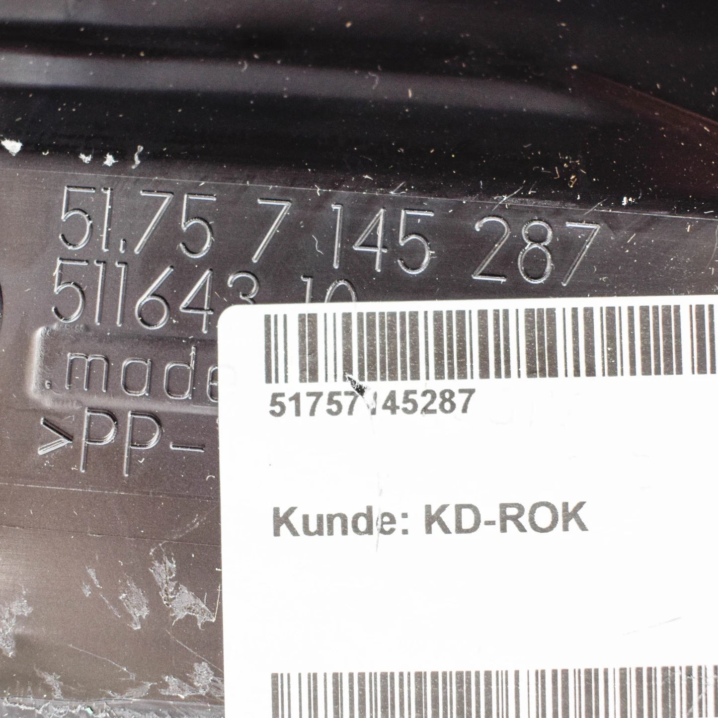 NEW BMW 3 COUPE E92 RADIATOR SEAL 51757145287 2010 ORIGINAL