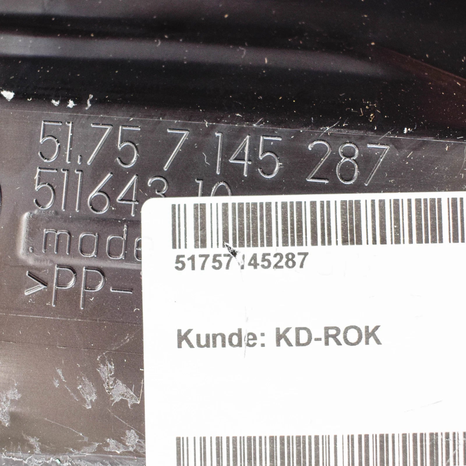 NEW BMW 3 COUPE E92 RADIATOR SEAL 51757145287 2010 ORIGINAL