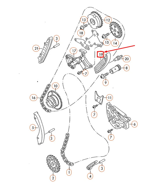 NEW VOLKSWAGEN BEETLE A5 TIMING CHAIN TENSIONIER 07K109510B ORIGINAL