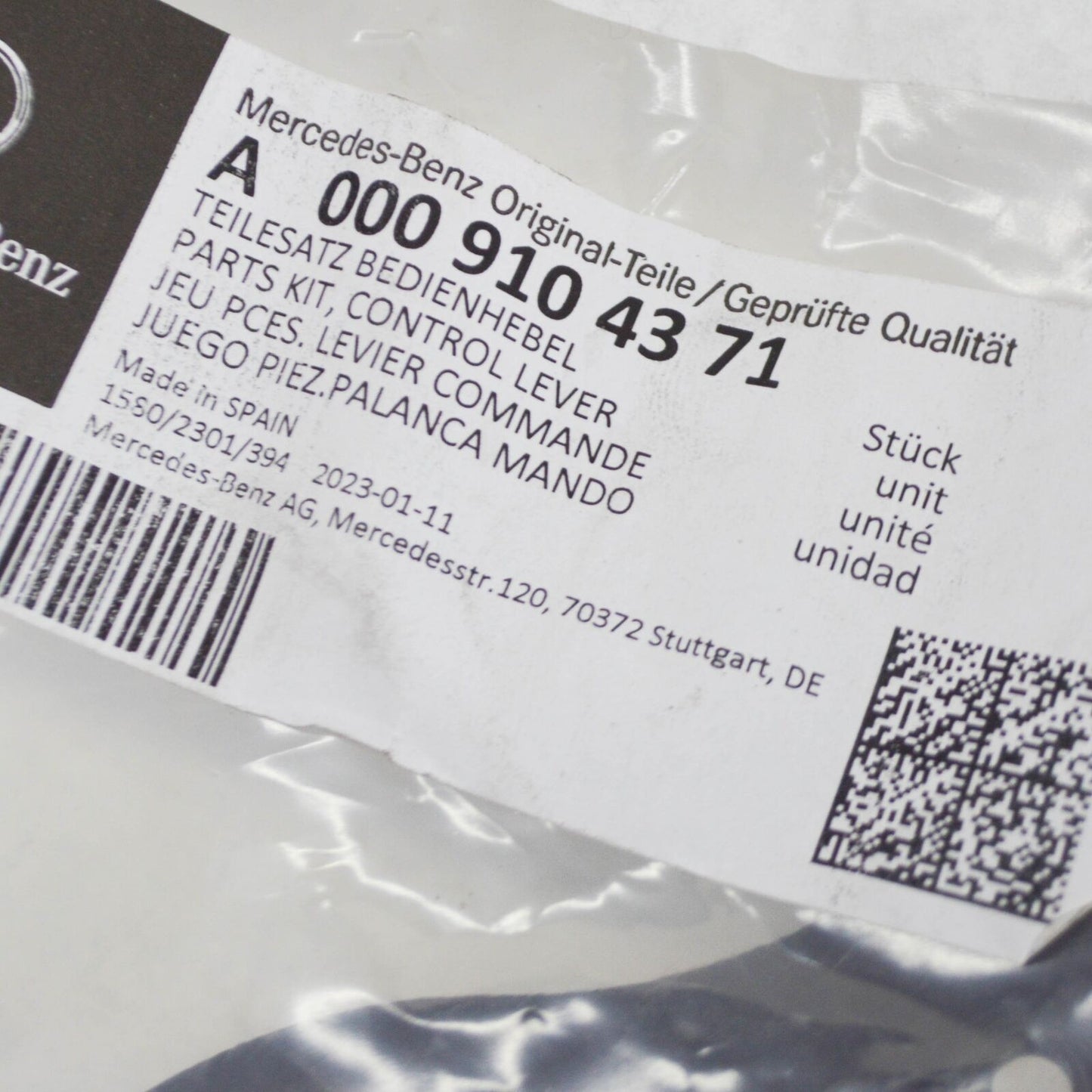 NEW MB VITO W639 FRONT RIGHT SEAT ADJUSTMENT LEVER RHD A0009104371 ORIGINAL