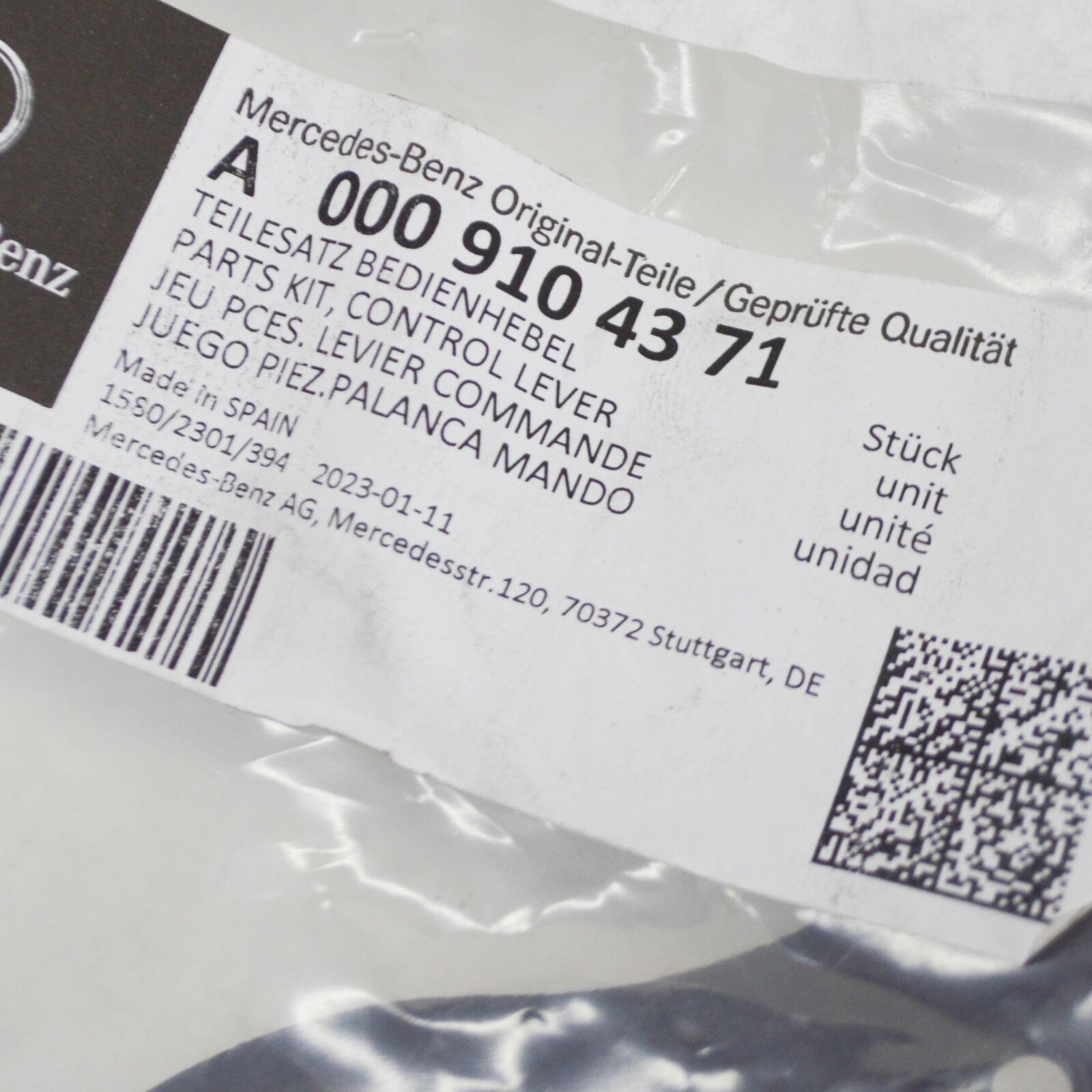 NEW MB VITO W639 FRONT RIGHT SEAT ADJUSTMENT LEVER RHD A0009104371 ORIGINAL